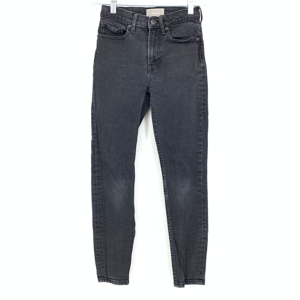 Everlane Women's Size 24 Ankle Skinny Jeans Washed Black Gray Denim